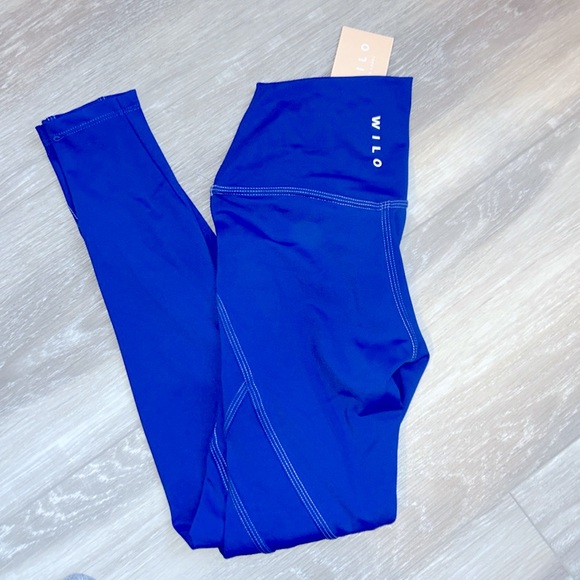 NWT Wilo The Label Contour Seam Leggings in Cobalt Size XS - Picture 3 of 7